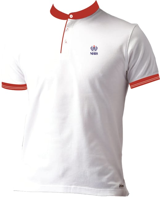 NHIS Red Henley Polo [Boys & Girls, Chola, Nursery-Grade 5]